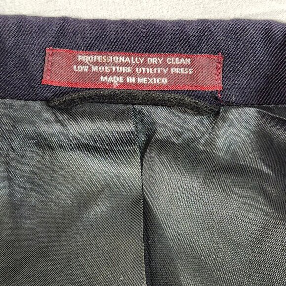 Evan Picone Mens Navy Blue 100% Wool Sport Coat Suit Jacket Blazer Sz 40 READESC - Picture 13 of 14